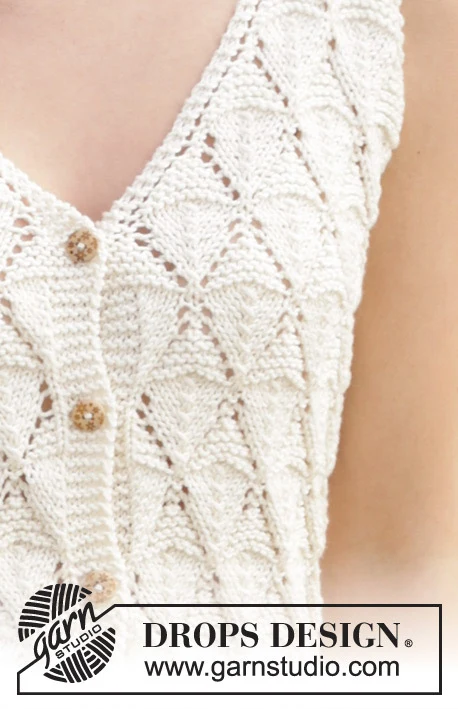 240-7 Dazzling Diamonds Vest by DROPS Design