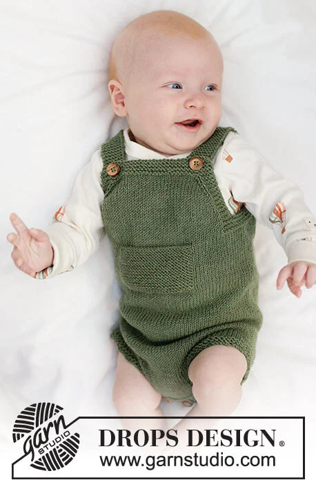 45-10 Little Fern Romper by DROPS Design