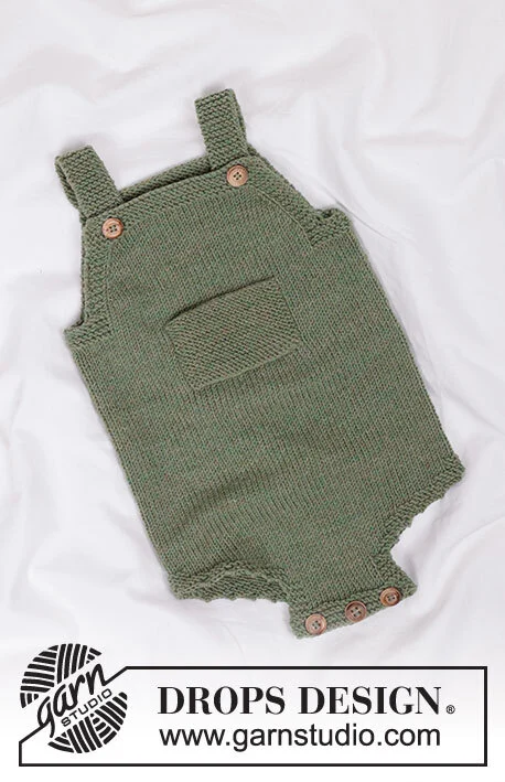 45-10 Little Fern Romper by DROPS Design