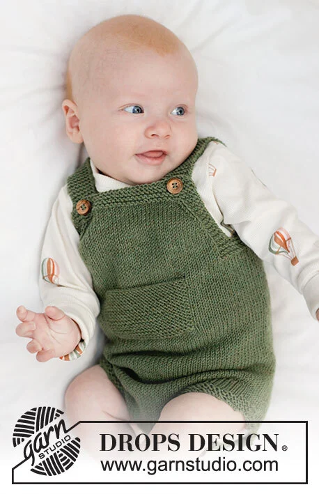 45-10 Little Fern Romper by DROPS Design