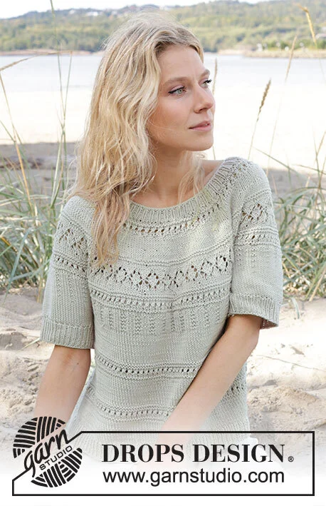 239-26 Green Grove Tee by DROPS Design