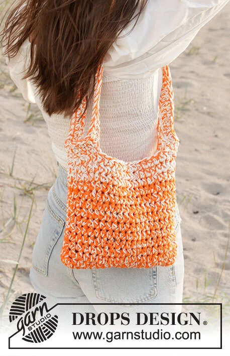 238-7 Tangerine Tickle Bag by DROPS Design