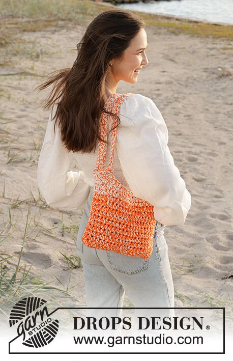 238-7 Tangerine Tickle Bag by DROPS Design