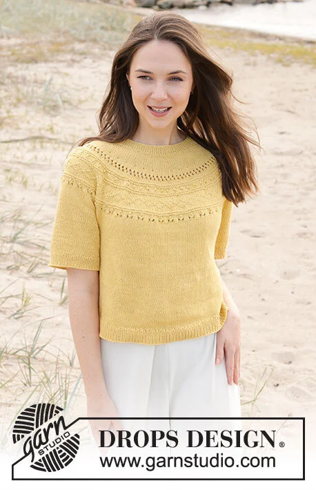 240-24 Sun Dream Tee by DROPS Design