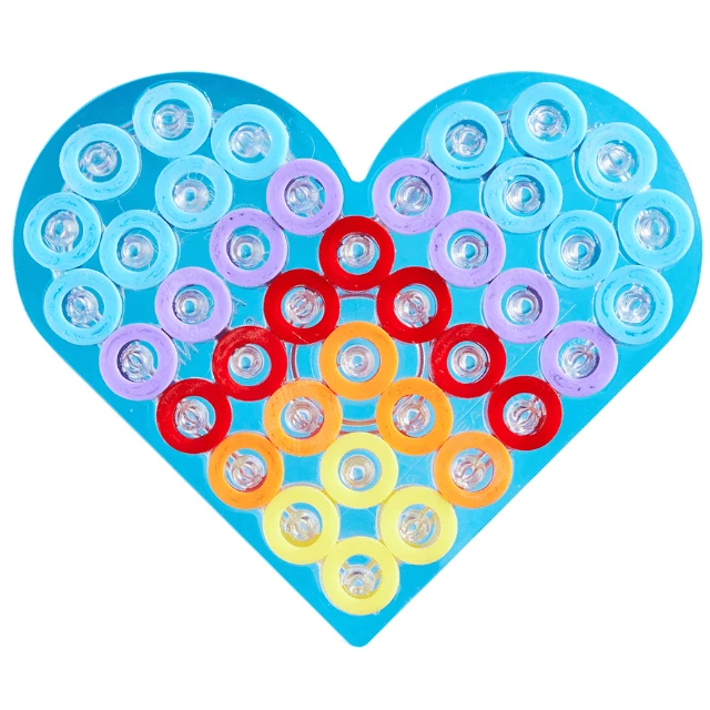 Hama Maxi stiftplade, transparent - Lille hjerte 8231