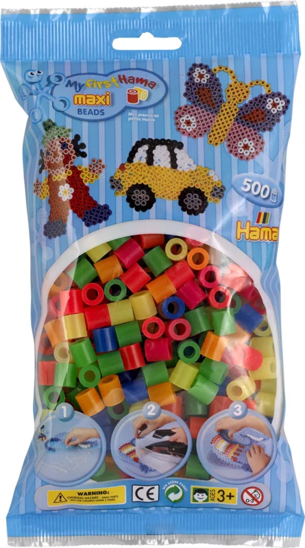 Hama Maxi Perler 500 stk - Mix 51