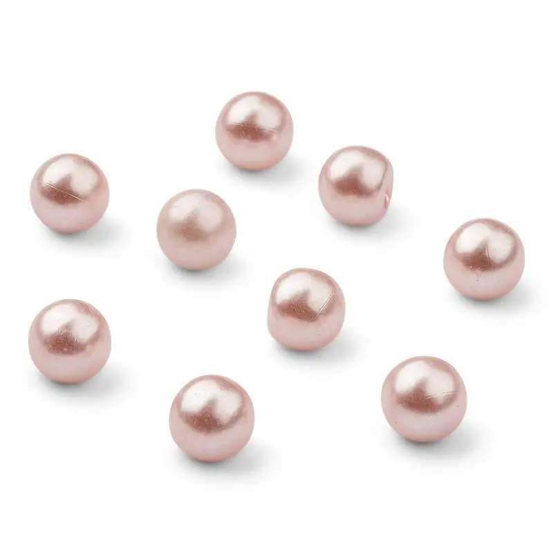 HobbyArts Perleknapper, Blush, 12 mm, 10 stk