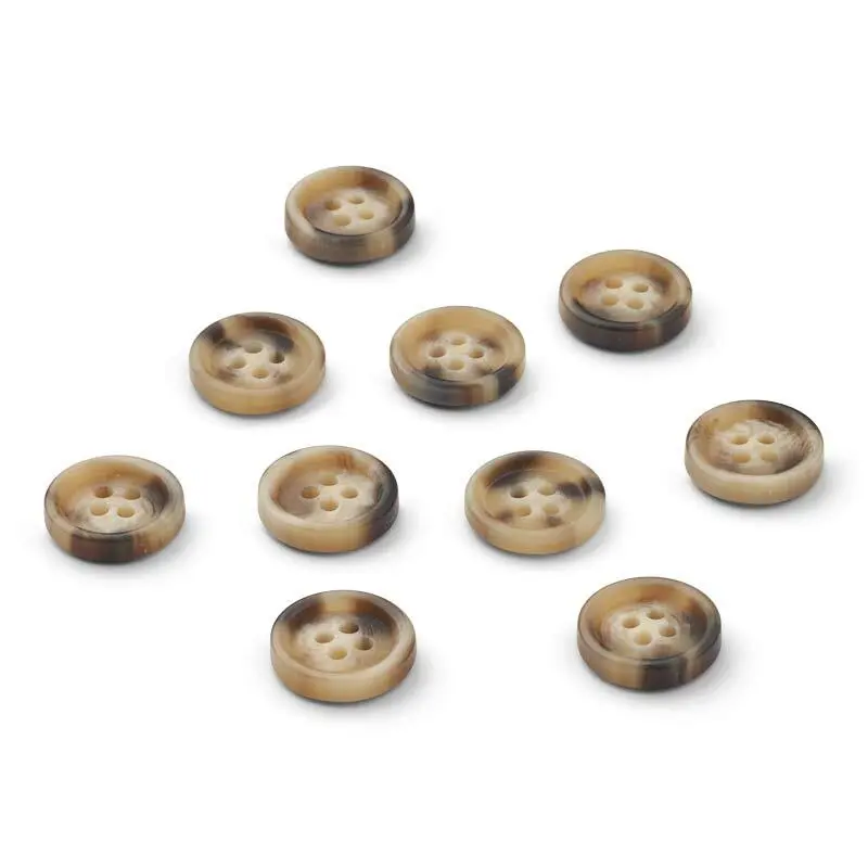 HobbyArts Beige/Sorte Knapper, 15 mm, 10 stk