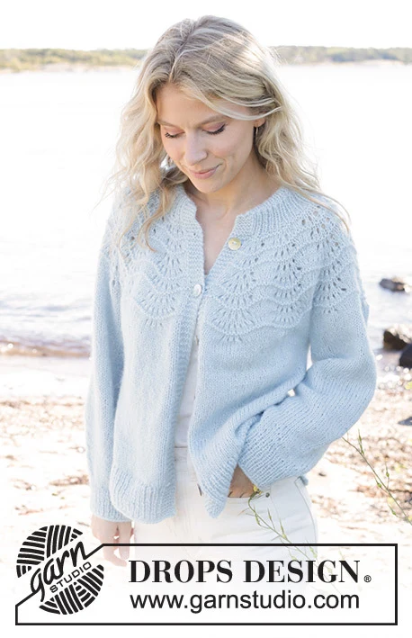 239-7 Tidal Treasures Jacket by DROPS Design