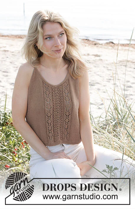 239-33 Coconut Adventure Top by DROPS Design