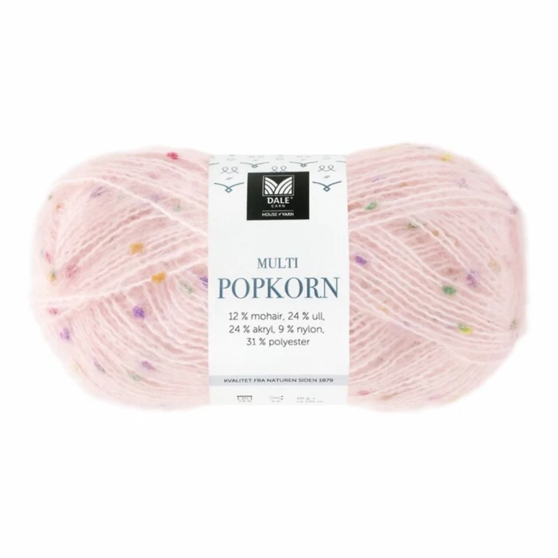 Dale Multi Popkorn 504 Lys rosa