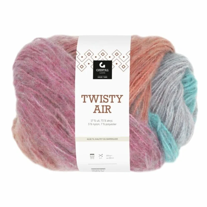 Gjestal Twisty Air 9107 Flamingo/turkis print