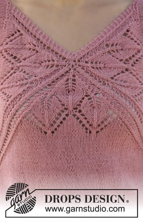 170-4 Butterfly Heart Top by DROPS Design