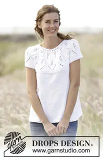 170-27 Summer Leaves Top by DROPS Design