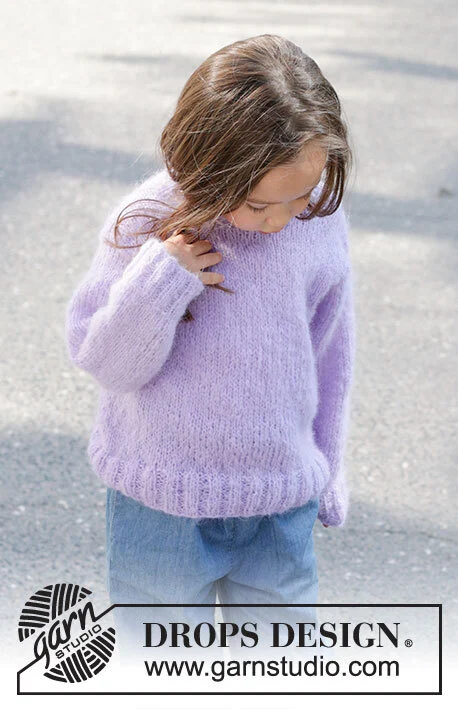 47-2 Smiling Lavender Sweater by DROPS Design
