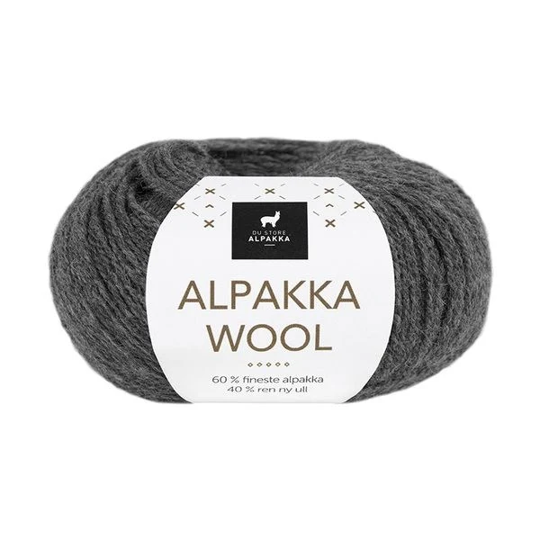 Du Store Alpakka Wool 503  Mørkegrå meleret