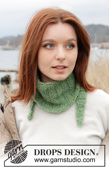 242-34 Happy Laurel Shawl by DROPS Design