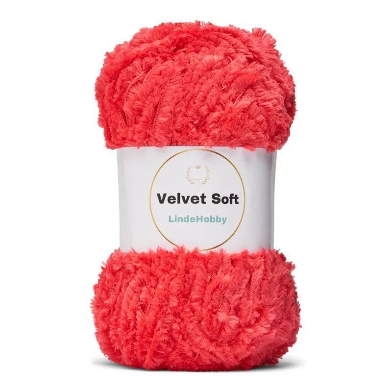 LindeHobby Velvet Soft 25 Rød