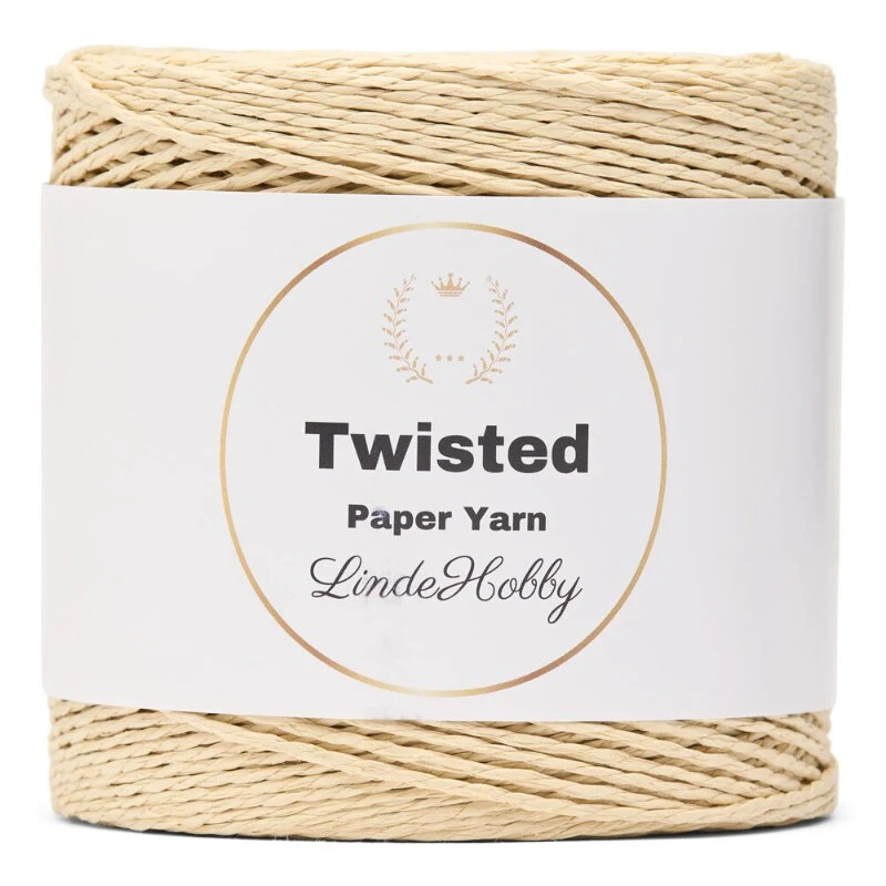 LindeHobby Twisted Paper Yarn 02 Lys beige