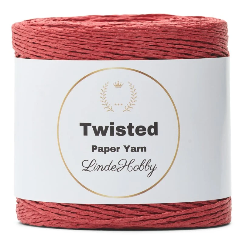 LindeHobby Twisted Paper Yarn 21 Rød