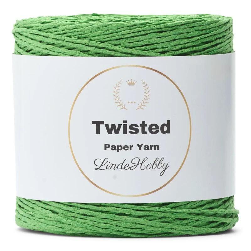 LindeHobby Twisted Paper Yarn 20 Olivengrøn