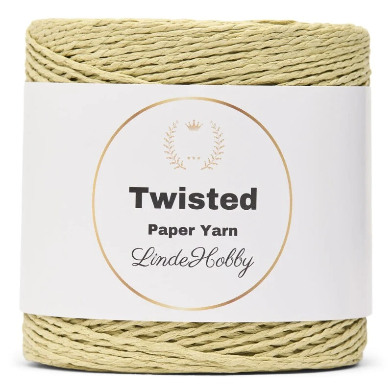 LindeHobby Twisted Paper Yarn 22 Salviegrøn