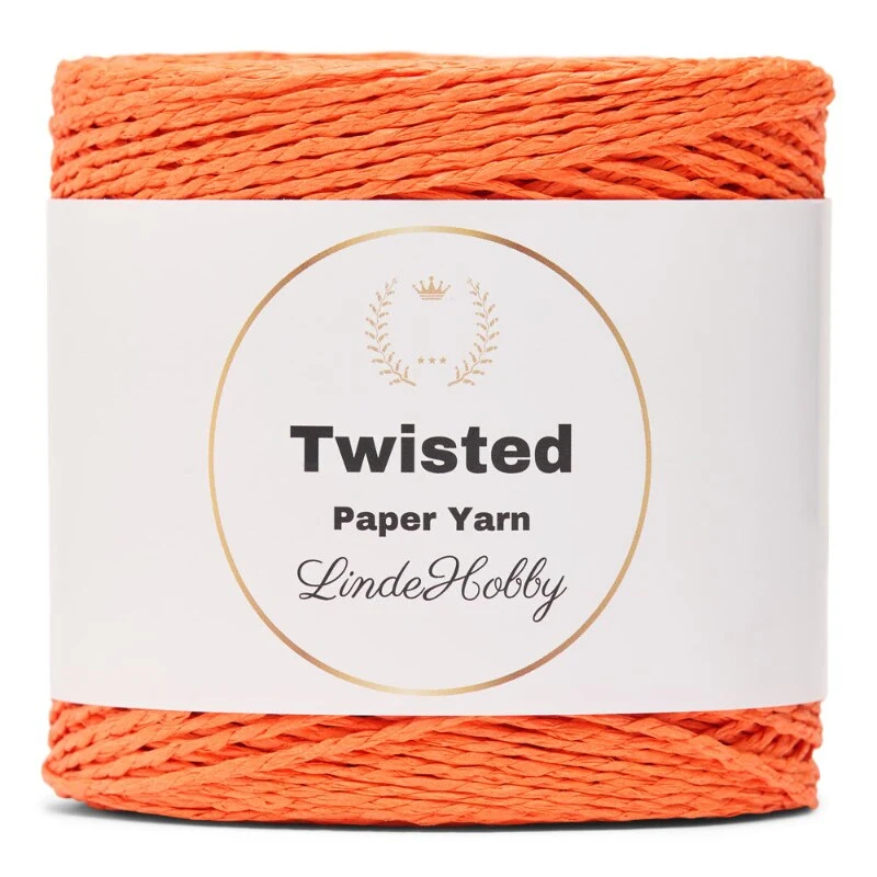 LindeHobby Twisted Paper Yarn 17 Orange