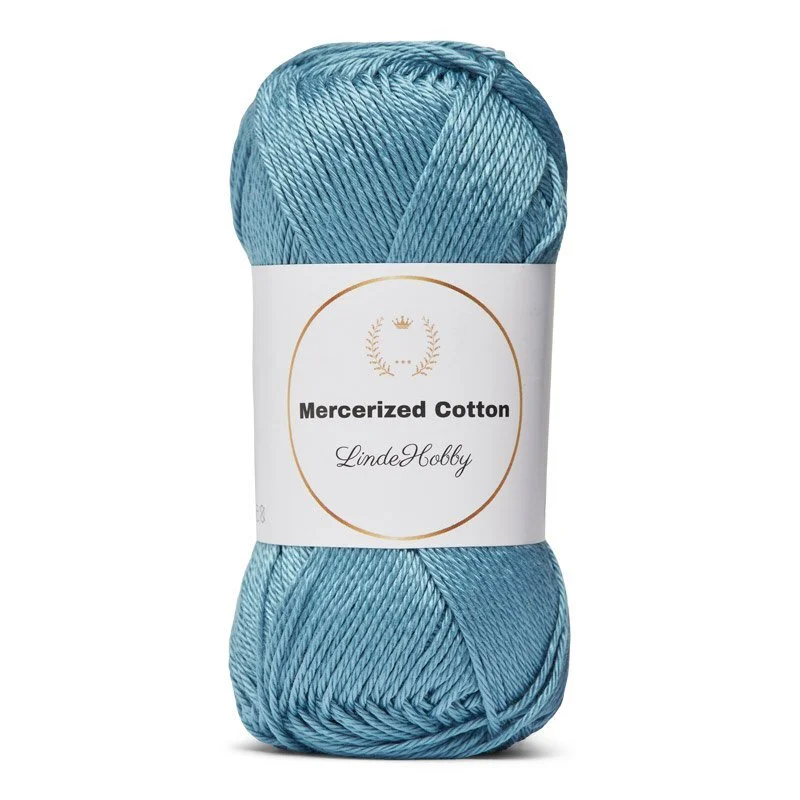 LindeHobby Mercerized Cotton 16 Jeansblå