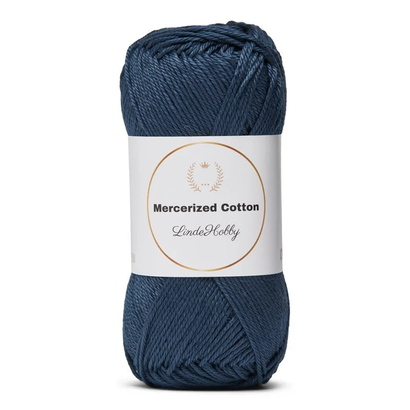 LindeHobby Mercerized Cotton 17 Marineblå