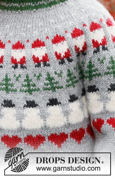 44-14 Christmas Time Sweater by DROPS Design