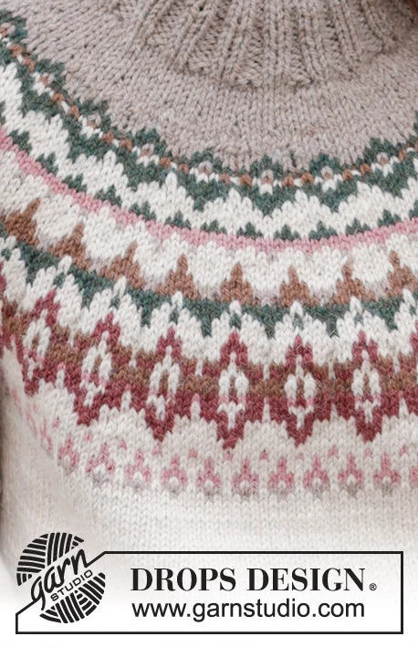 244-9 Forest Echo Sweater by DROPS Design