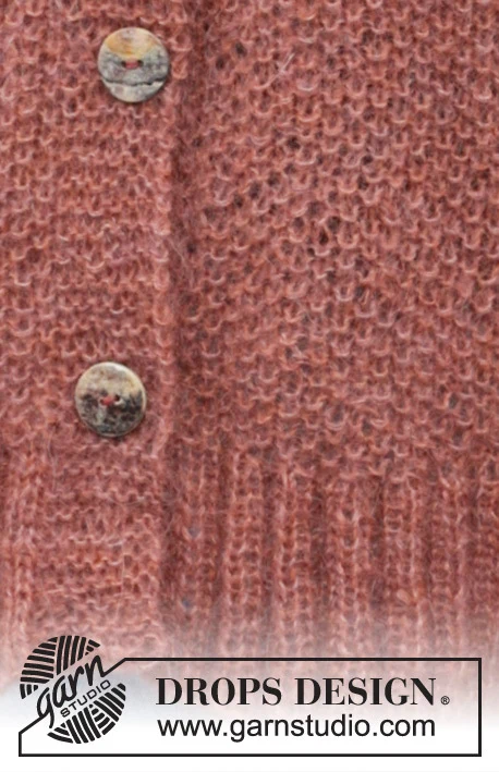 245-21 Copper River Cardigan by DROPS Design
