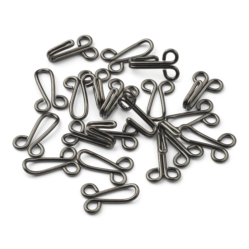 LindeHobby Hægter, Sort, 12x32mm, 10 sæt