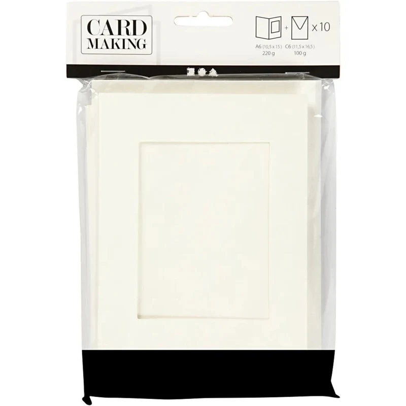 Passepartoutkort med kuvert, rektangulær