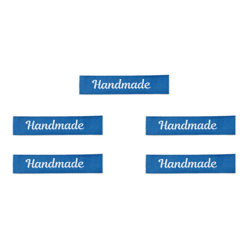 LindeHobby Handmade Label, Lang Mørkeblå, Magnolia Script