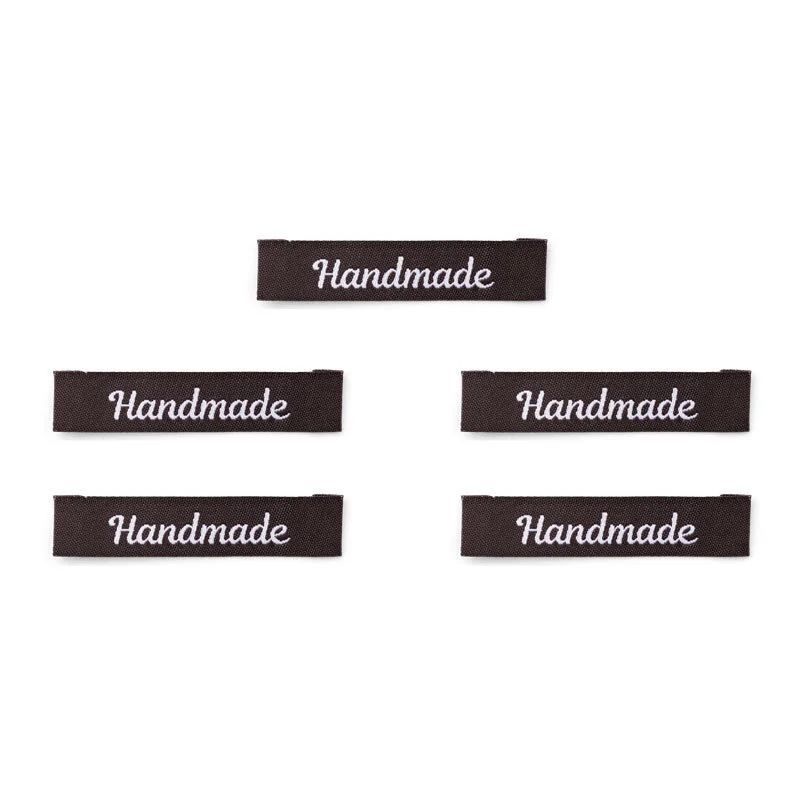 LindeHobby Handmade Label, Lang Sort, Magnolia Script