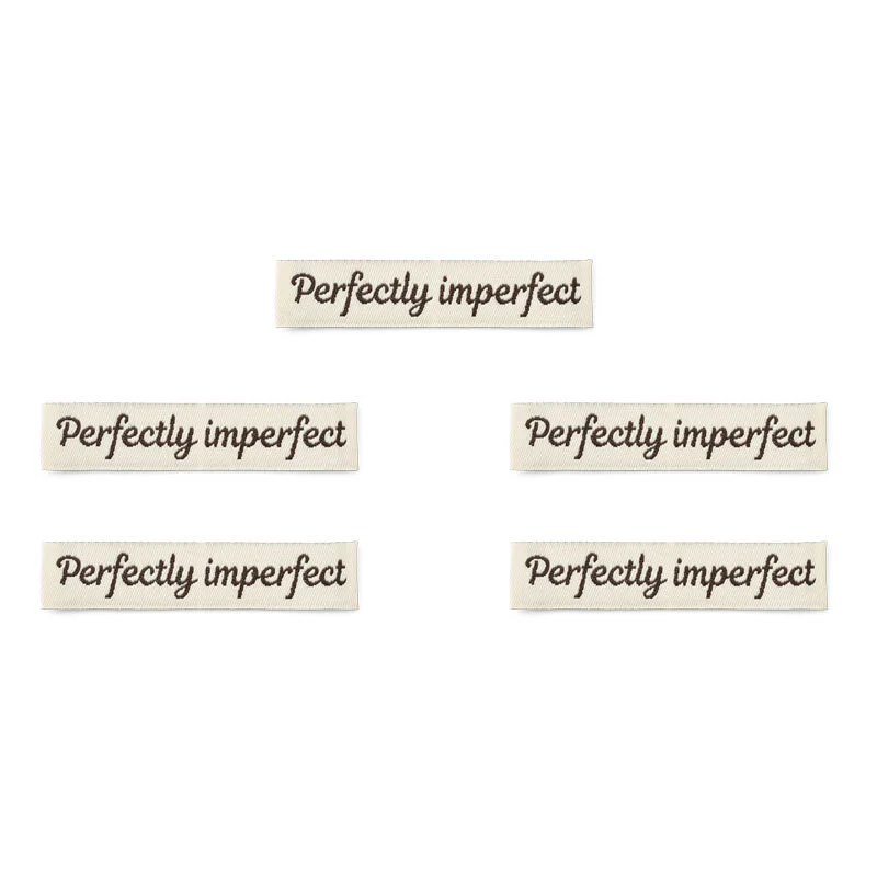 LindeHobby Perfectly Imperfect Label (7 cm x 1 cm), 5 stk