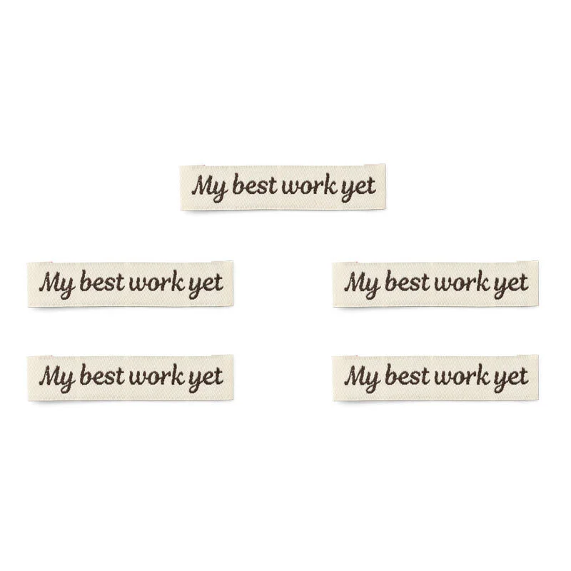 LindeHobby My Best Work Yet Label (7 cm x 1 cm), 5 stk