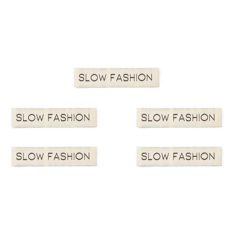LindeHobby Slow Fashion Label (7 cm x 1 cm), 5 stk