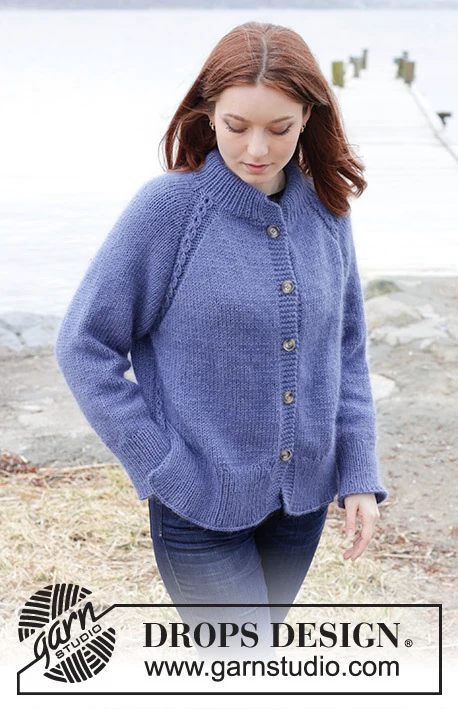 245-35 Moonlit Ocean Cardigan by DROPS Design