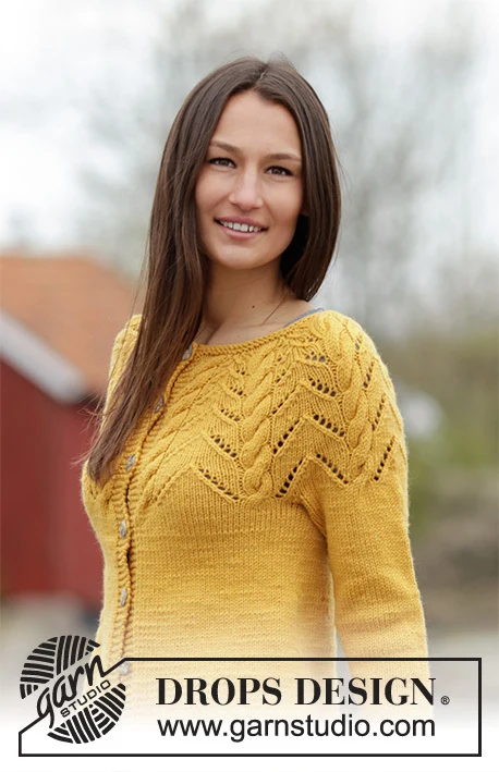 166-8 Early Autumn Cardigan by DROPS Design
