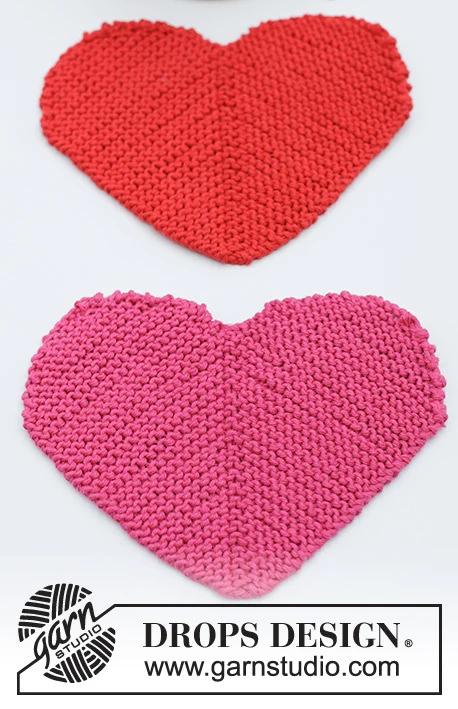 0-1622 Heart Coasters by DROPS Design