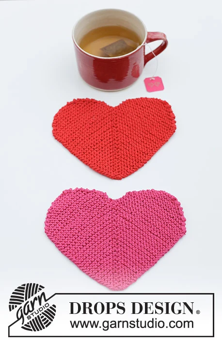 0-1622 Heart Coasters by DROPS Design
