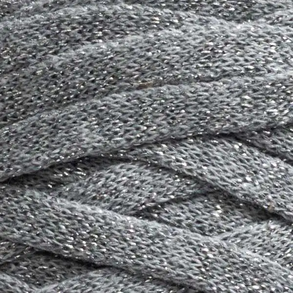 Hoooked Ribbon XL Lurex 64 Silver Glitter