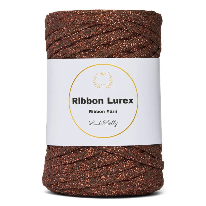 LindeHobby Ribbon Lurex 05 Brown Copper