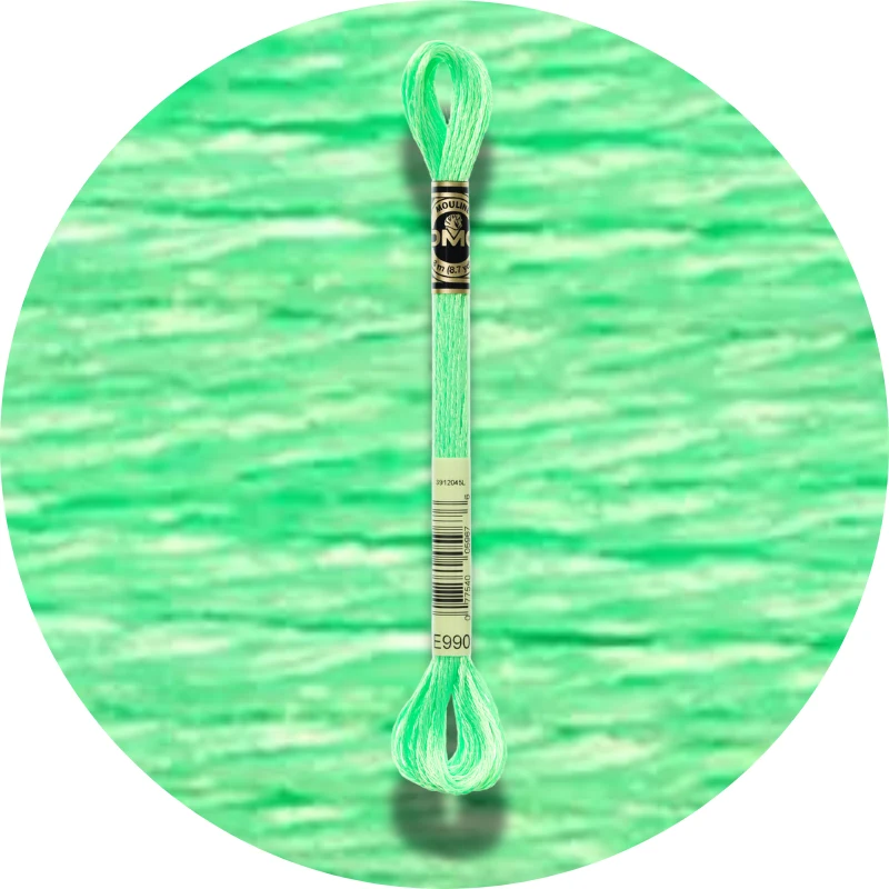 DMC Mouliné Light Effects E990 Neongrøn