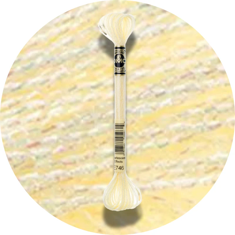 DMC Mouliné Light Effects E746 Perlemorsvanilje