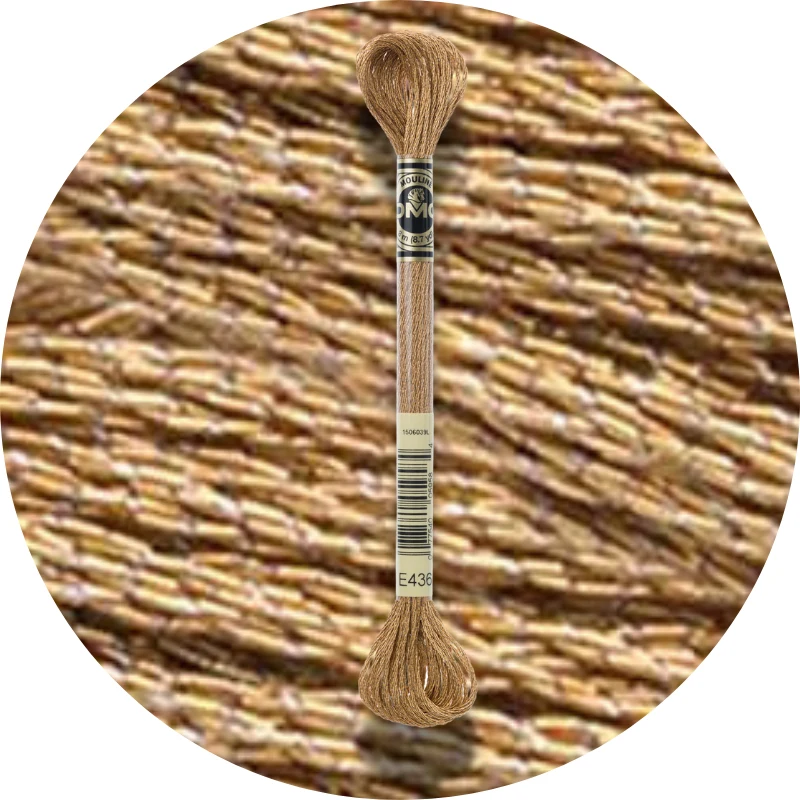 DMC Mouliné Light Effects E436 Metallisk teddybjørn