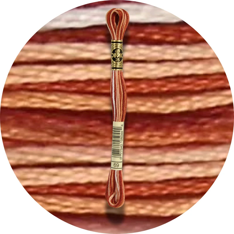 DMC Mouliné Spécial 25 Broderigarn, Farveskiftende 0069