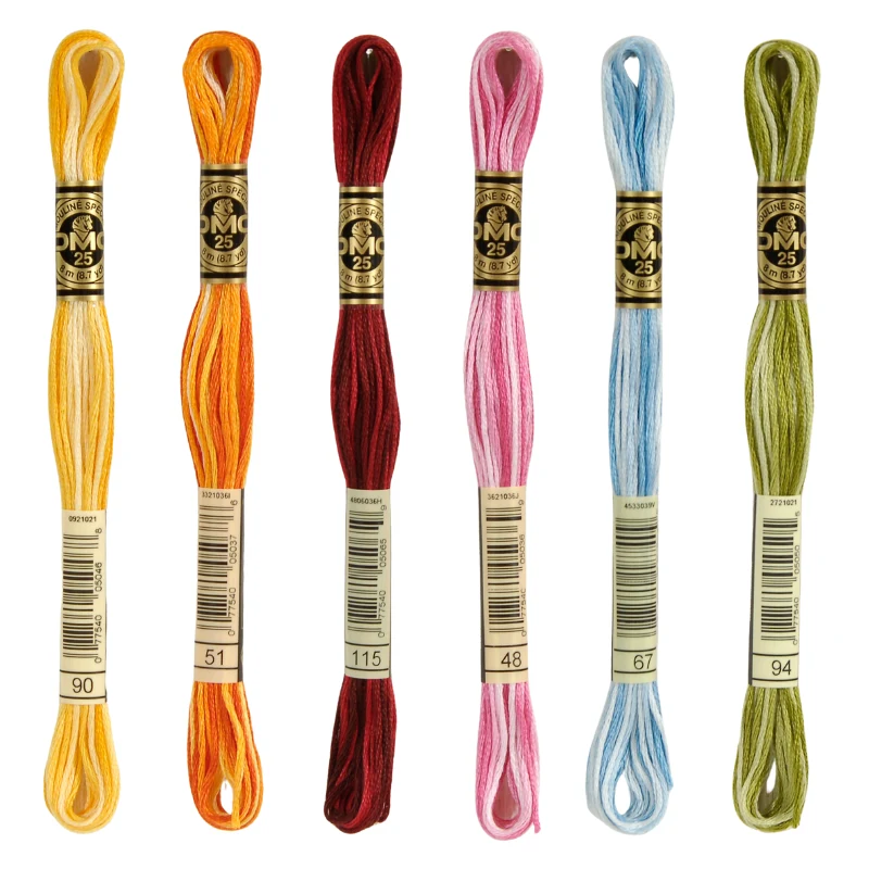 DMC Mouliné Spécial 25 Broderigarn, Farveskiftende